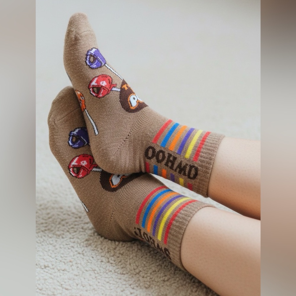 Tootsie Roll Pops Candy Men’s women’ size OS socks funny crazy treat crew new